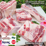 Beef rib PLATE RIB-OFF boneless US USDA NEBRASKA steak cuts 1" 2.5cm (price/kg 5-6pcs)